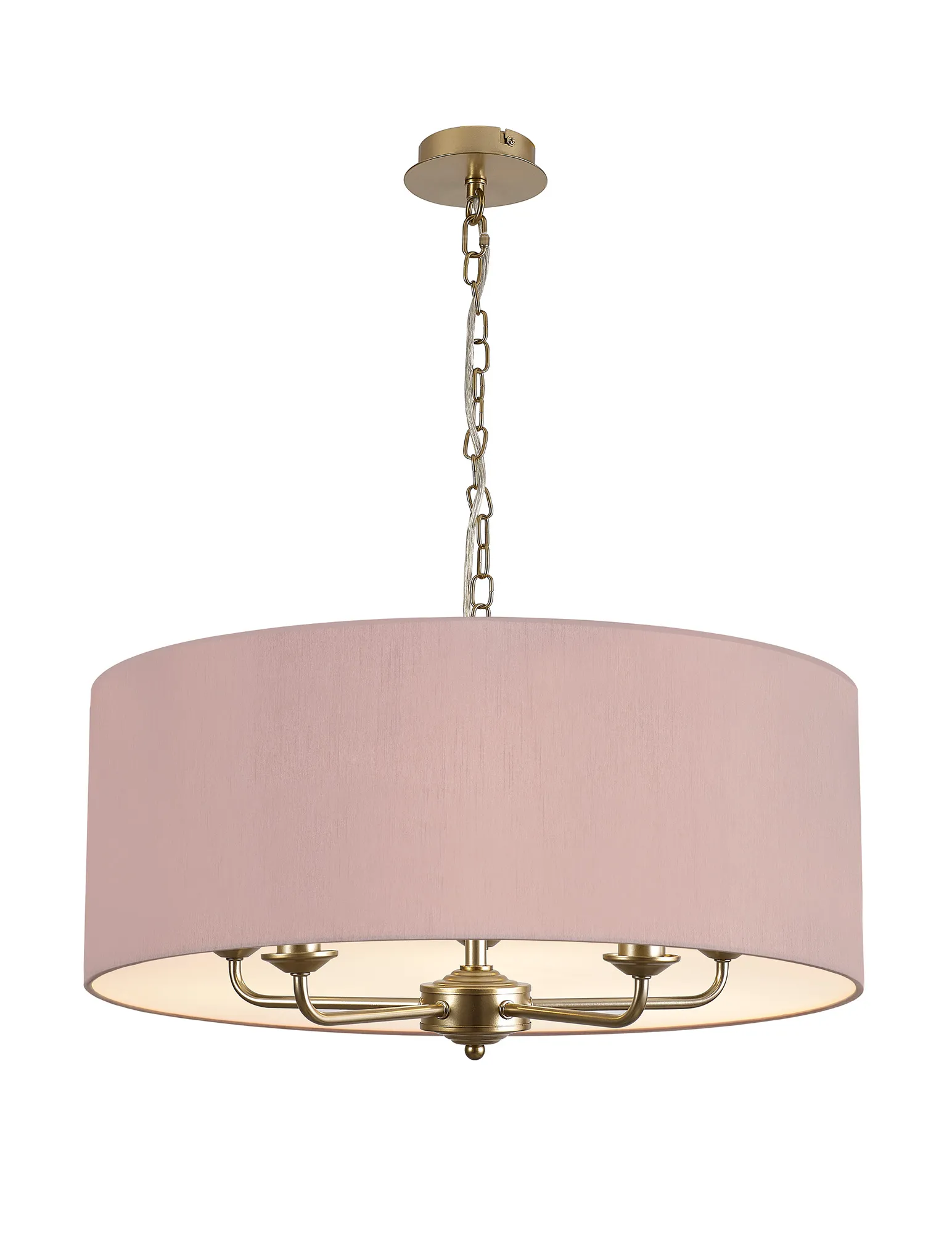 DK0983  Banyan 60cm 5 Light Pendant Champagne Gold, Raw Cocoa